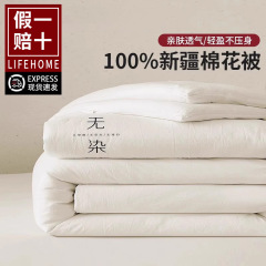 无印新疆棉花被冬被棉被冬季加厚保暖棉花被芯单人四季春秋被通用