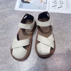[youshilai] 2024 Summer Flat-Heel Sandals for Women, New Arrival, All-Match Pointed-Toe Roman Style Sandals Perfect for Students