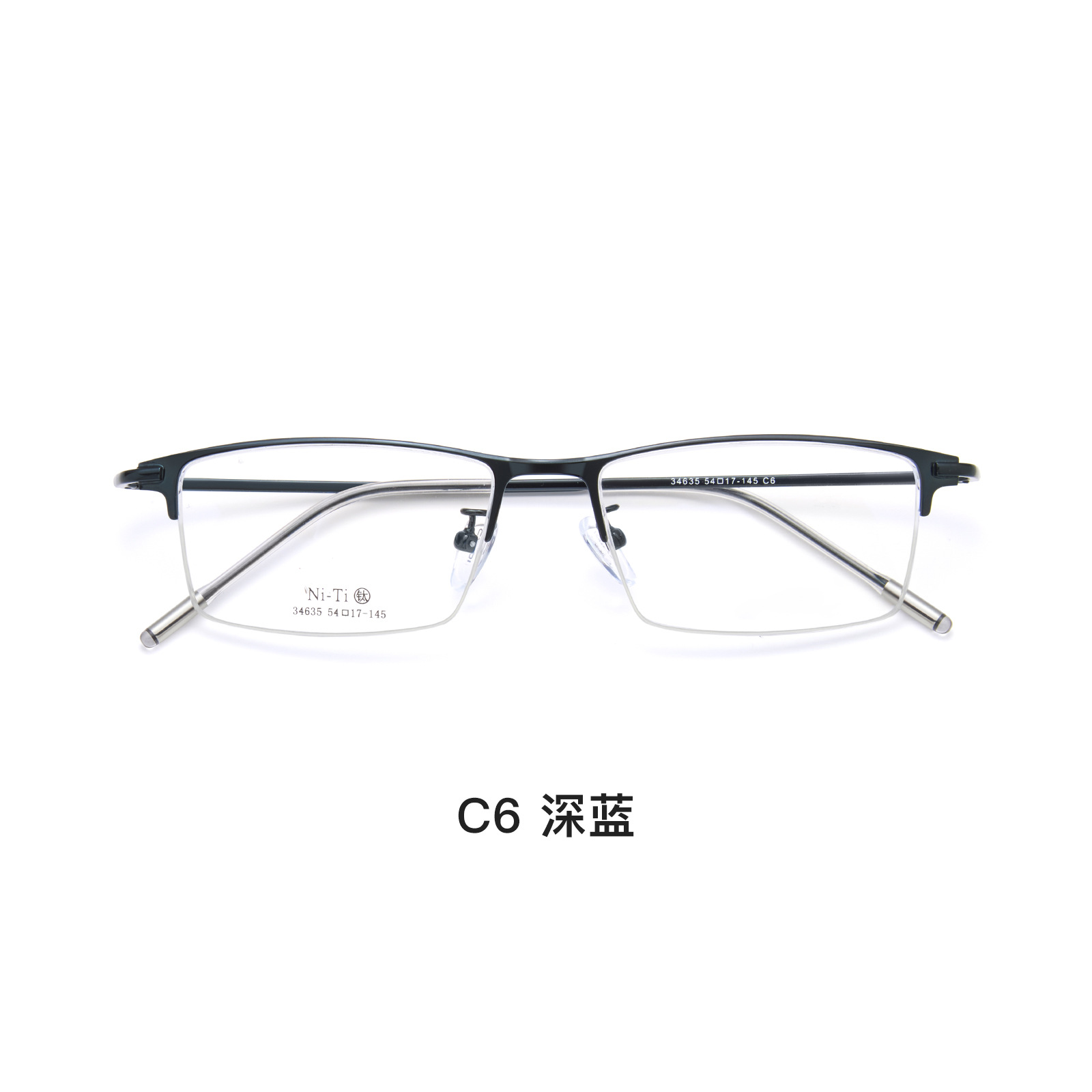 Voss estilo de moda para hombres medio marco de negocios Ni titanio marco de gafas de alta elasticidad no pellizco cara Danyang gafas al por mayor