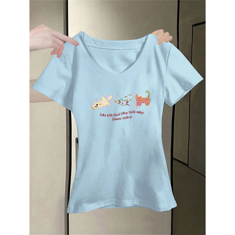American Retro White Right Shoulder Short-Sleeved T-Shirt for Women Summer Sexy Sweet and Unique Beautiful Pinch Waist Exposed Navel Top Trendy American Retro White Right Shoulder Short-Sleeved T-Shirt for Women Summer Sexy Sweet and Unique Beautiful Pinch Waist Exposed Navel Top Trendy