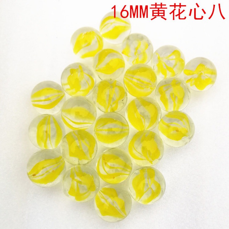 16mm mármoles de vidrio al por mayor juguetes nostálgicos cuentas de vidrio juego de damas tienda binaria de vidrio perlas sueltas bola artesanal