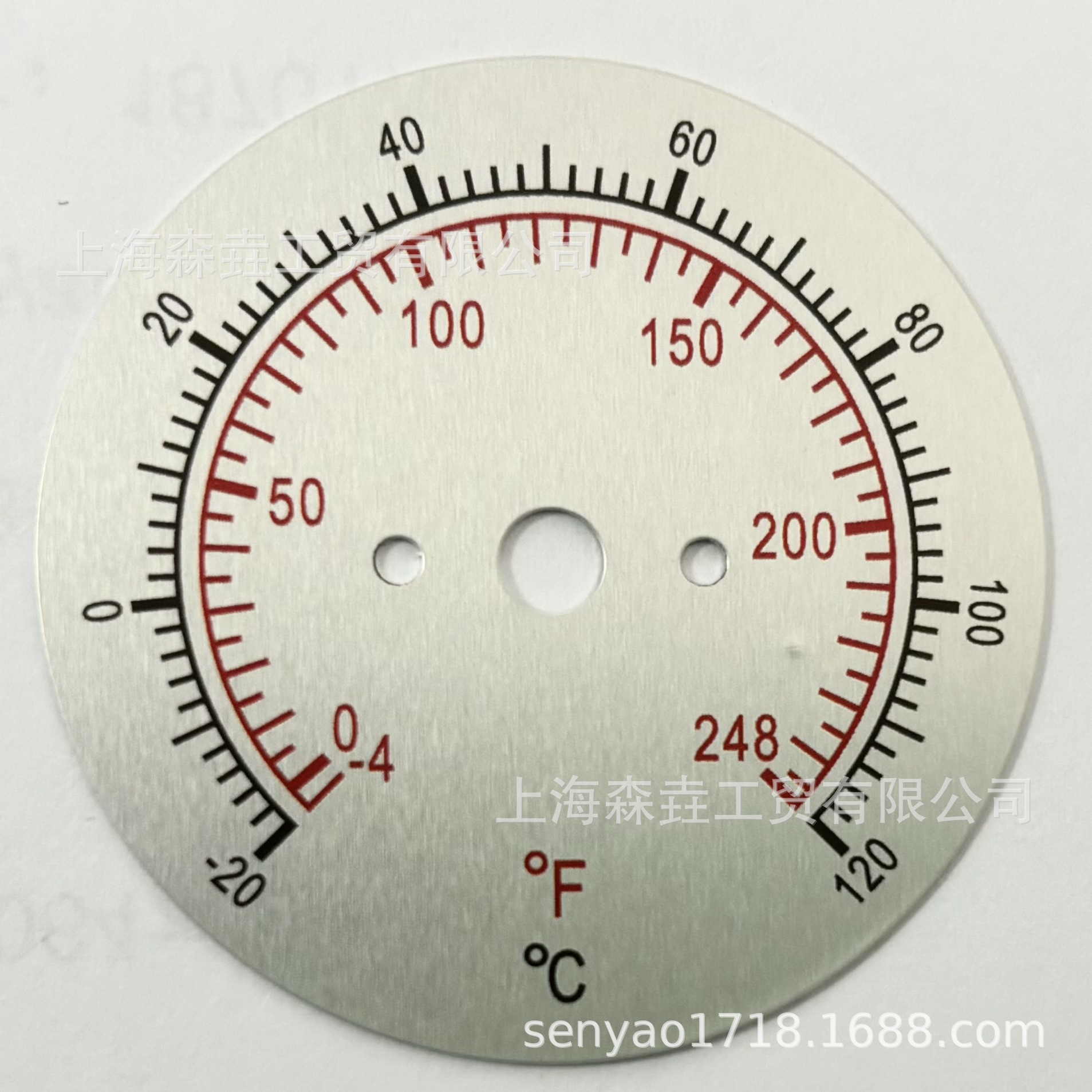 T153PSS304双金属温度计指针式轴向安装探杆表盘规格可选内外均销