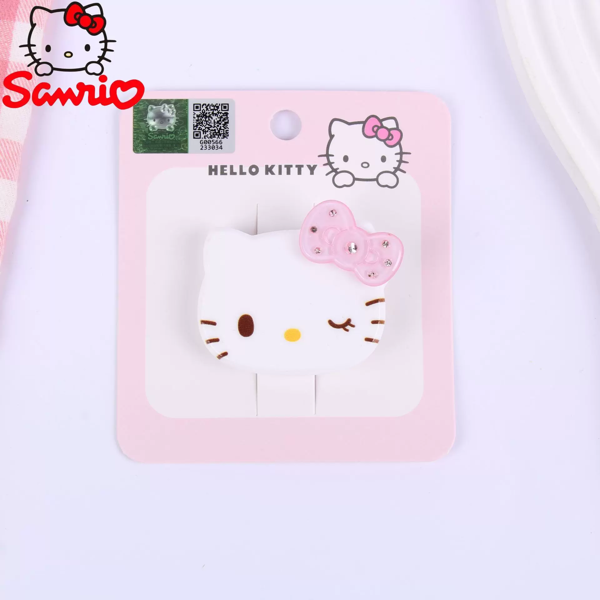 正版三丽鸥Hello Kitty可爱公仔发卡少女心凯蒂猫刘海夹kt碎发夹