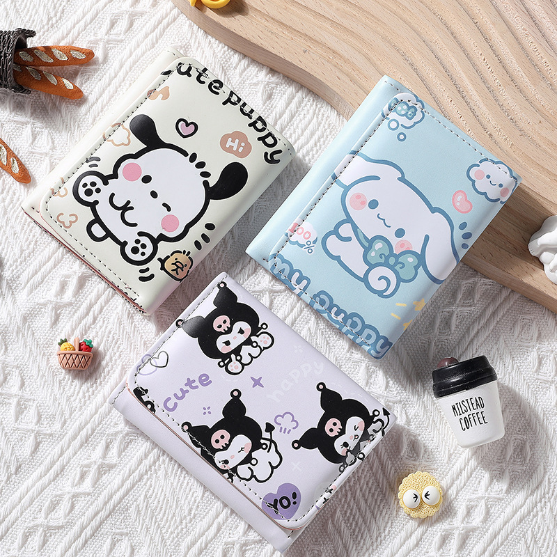 Big-Eared White Dog with Black Hat Rabbit 70% off Wallet Student Folding Coin Purse Cartoon Cute Pappa Dog Card Holder for Women Big-Eared White Dog with Black Hat Rabbit 70% off Wallet Student Folding Coin Purse Cartoon Cute Pappa Dog Card Holder for Women