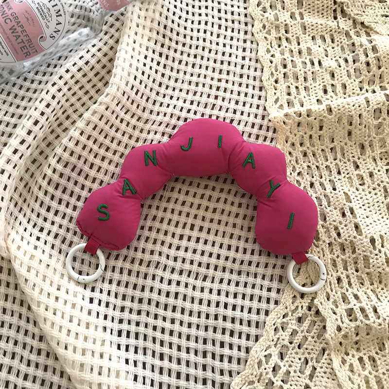 手工紫红色手提