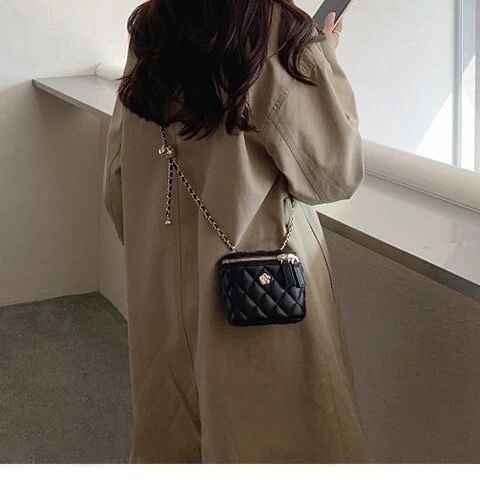 Nanfeng Shop Secret Garden Camellia Diamond Chain Box Μικρή Τσάντα Γυναικεία Μίνι Χειμερινή Τσάντα χιαστί ώμου_voghion.com
