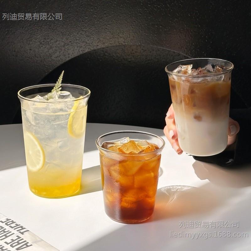 Ins Style Simple Ice American Latte Coffee Cup Transparent Glass Milk Tea Juice Cup Milk Cup Cold Brew Cup Ins Style Simple Ice American Latte Coffee Cup Transparent Glass Milk Tea Juice Cup Milk Cup Cold Brew Cup