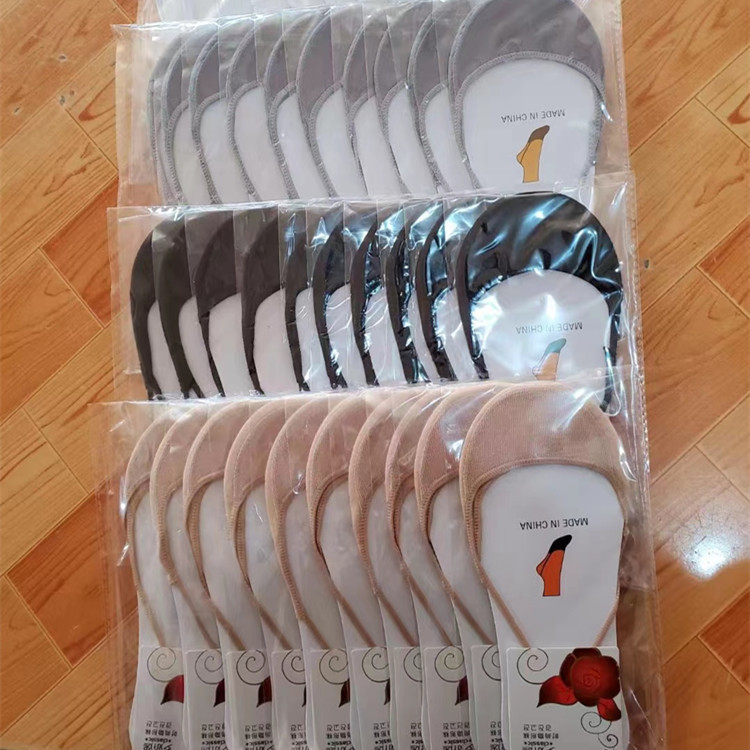 Summer High-heeled Shoes, Shallow Mouth Invisible Boat Socks, Half-palm Suspender Lace Socks, Women's Cut Out Anti-falling Socks