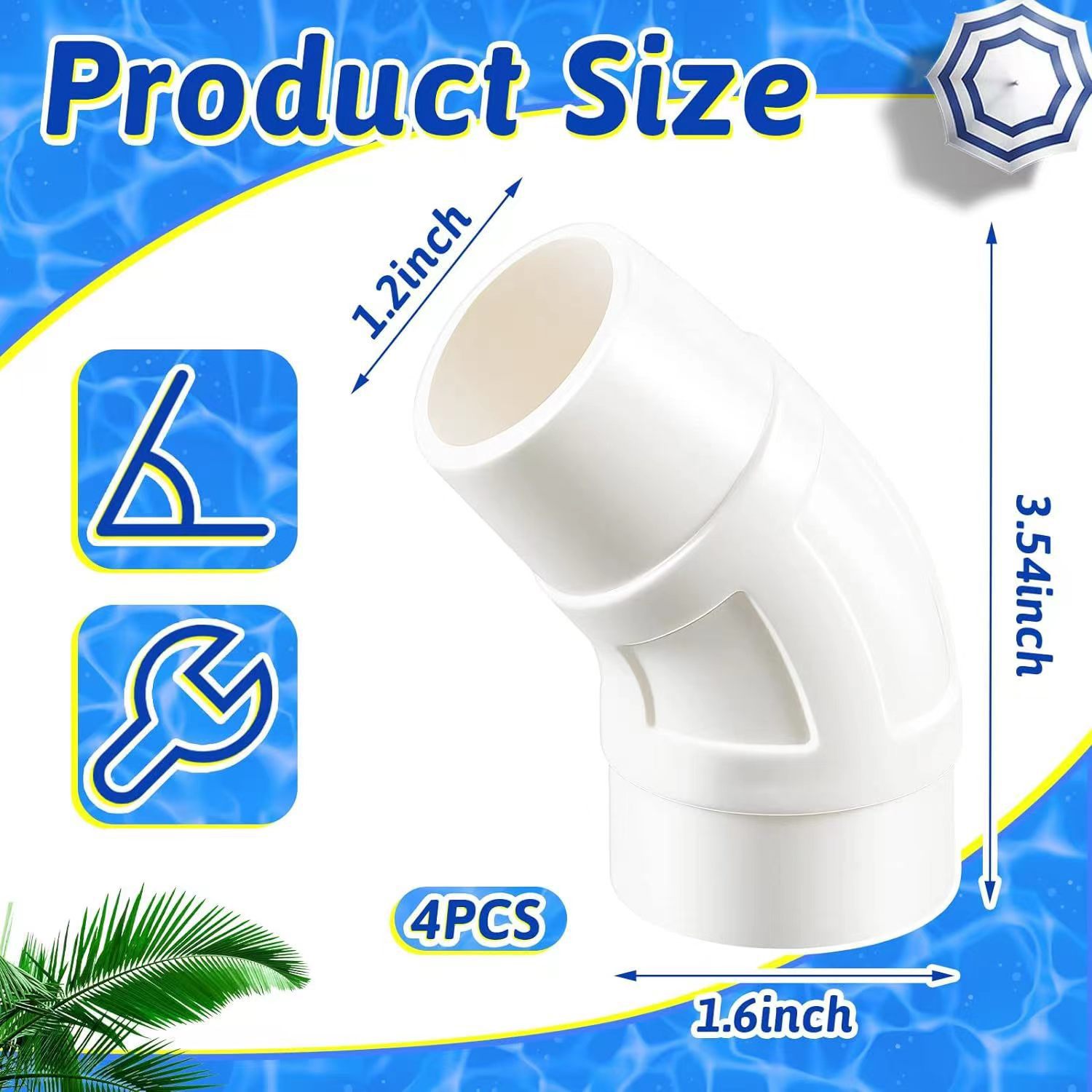 Zodiac Pool Cleaner 45-degree Elbow W70244 Adapter Baracu