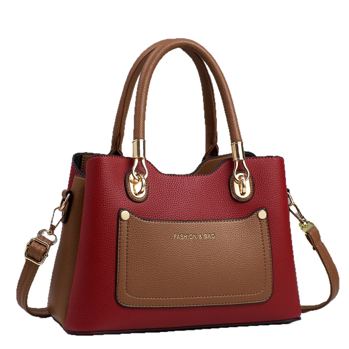 2026 New Style Patchwork Color-Blocking Multi-Layer Large-Capacity Women's Handbag, Simple and Versatile Shoulder Crossbody Small Square Bag Bags