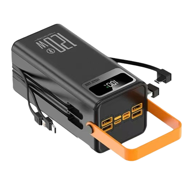 Los fabricantes suministran 120w carga rápida, gran capacidad, portátil, con pantalla digital inteligente de doble línea, banco de energía portátil para exteriores