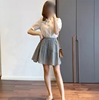 2022 summer new pattern Little Can be sweet fashion shirt skirt Two suit Waist