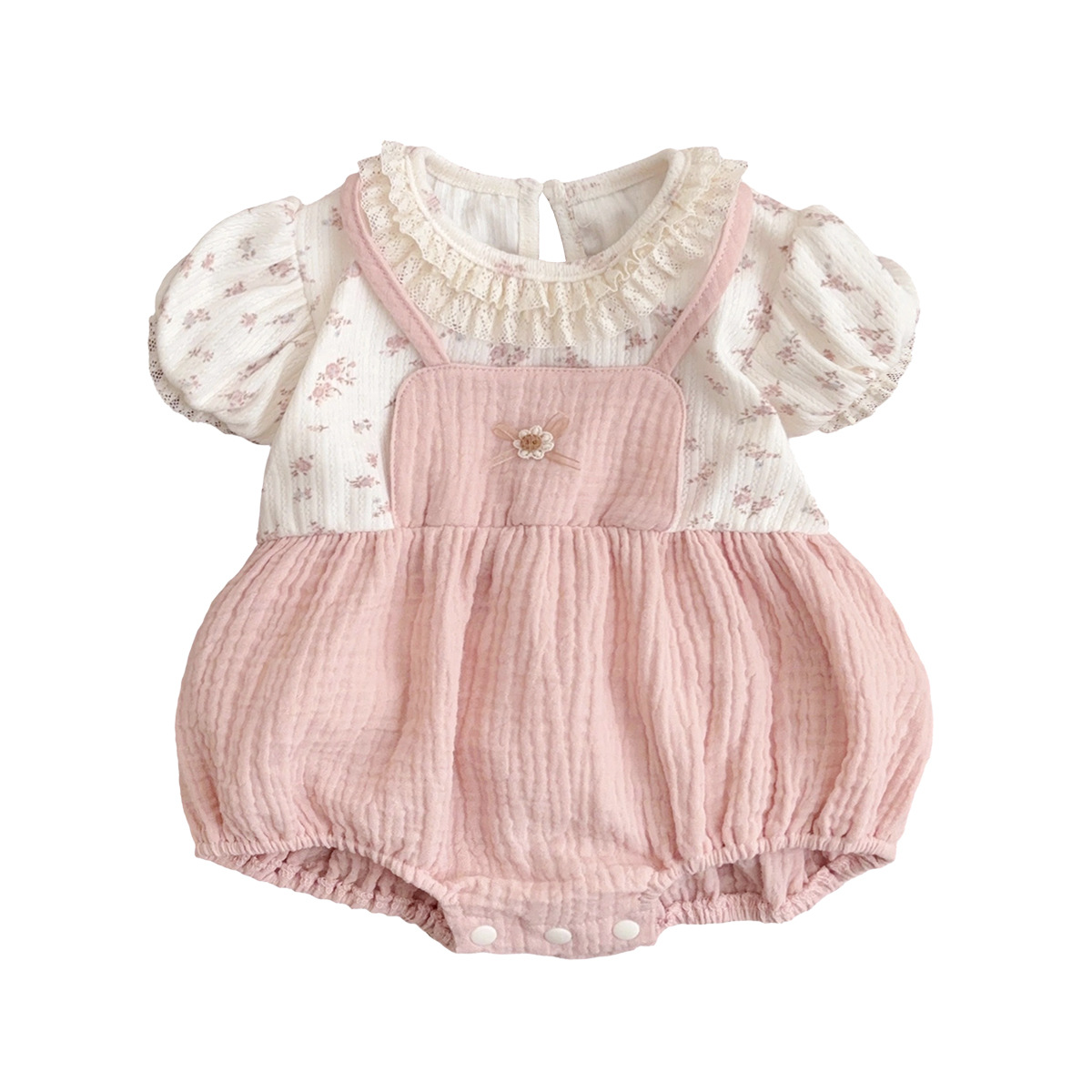 Ropa delgada de verano para bebés 2025 nuevo estilo mono bebé tipo a recién nacido con hebilla oculta 90cm chaqueta de escalada