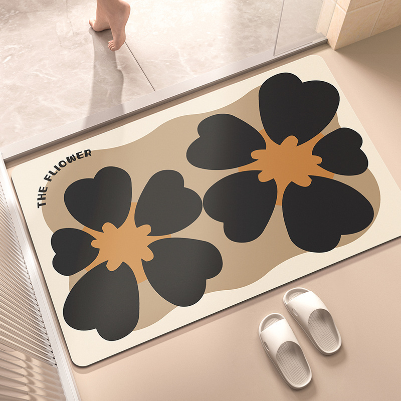 Alfombra del piso del baño alfombra absorbente de barro de diatomeas alfombra del piso del baño alfombra antideslizante puerta del baño