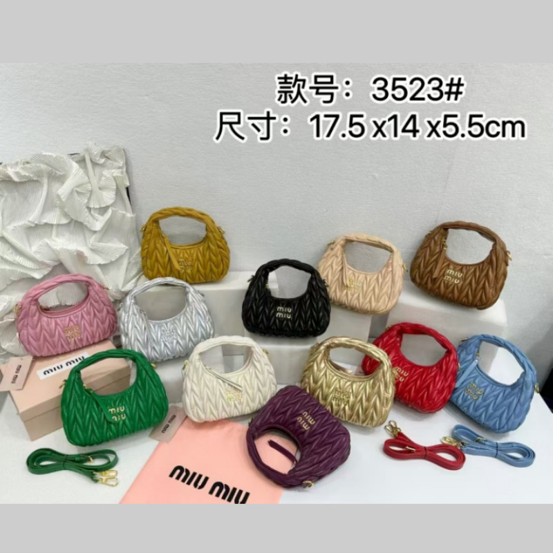 Miaomiu familia Qianjin, bolso de brazo, bolso de brazo Hobo, bolso de hombro, bolso de media luna portátil.