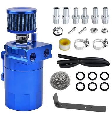 General Automobile 300ml Aluminum Engine Fuel tank - with-air-filter-blue