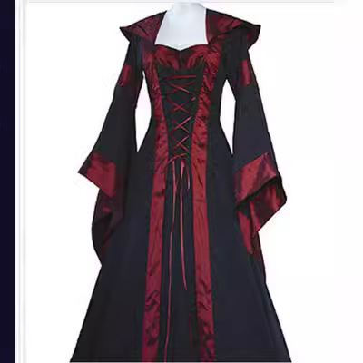 万圣节礼服ebay Wish 亚马逊复古文艺复兴维多利亚女连衣裙