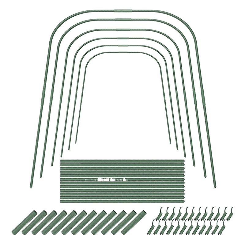 Fábrica al por mayor de plástico recubierto de apoyo Varilla jardinería invernadero vegetal jardín invernadero soporte Rosa Alambre de loto escalada vid soporte