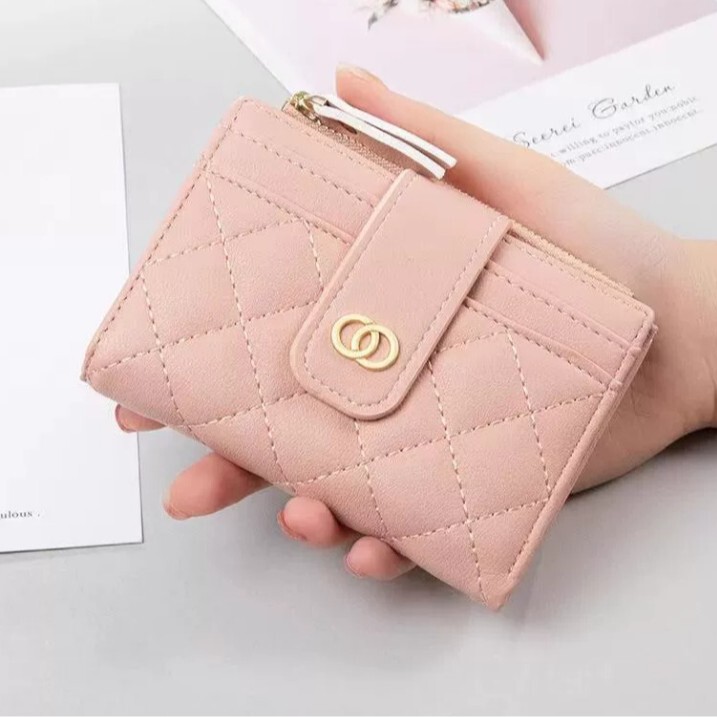 Osuda's Popular New Korean Style Buckle Vertical Style Niche Trendy Women's Multi-Card Slot Coin Purse Zipper Card Holder Batch