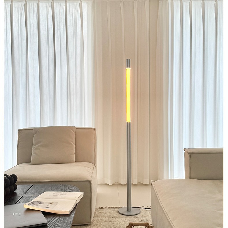 Minimalist Slide Floor Lamp Next to the Sofa in the Living Room, Modern Bedroom Entryway Artistic Touch-Sensitive Dimmable Lamp