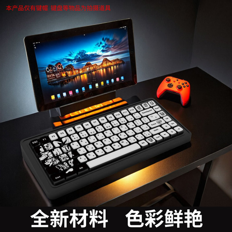 ロシアの国境を越えた人気の般若テーマのキーキャップ メカニカル キーボード SA 高度な四面透明 PBT 昇華プロセス|undefined