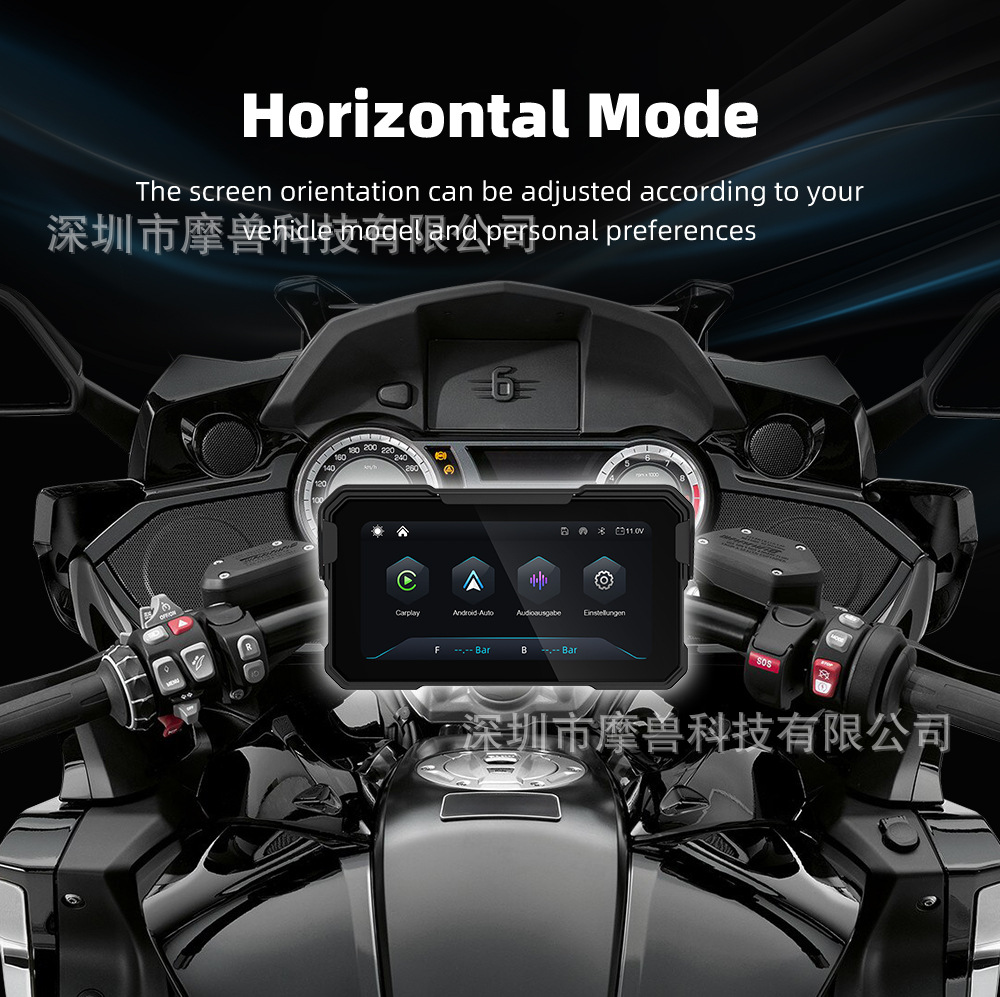 6.25inch Quick-Release Motorcycle Navigation Portable Wireless Carplay/Auto Waterproof Outdoor Riding
