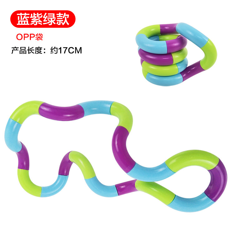 18섹션의 다양한 트위스트 로프 [파란색, 보라색, 녹색]