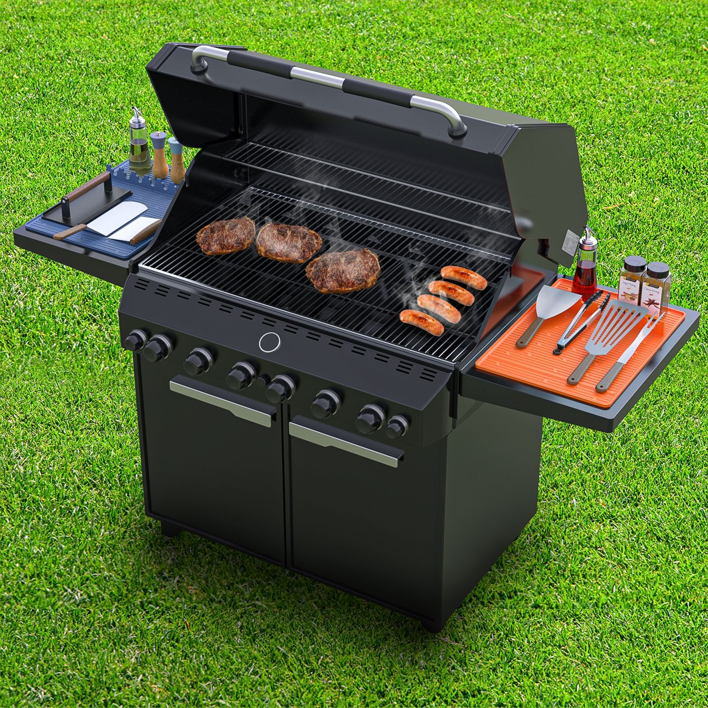 Nueva almohadilla de herramienta de horno de piedra negra transfronteriza almohadilla protectora de silicona almohadilla de limpieza a prueba de polvo bandeja de barbacoa almohadilla protectora de silicona