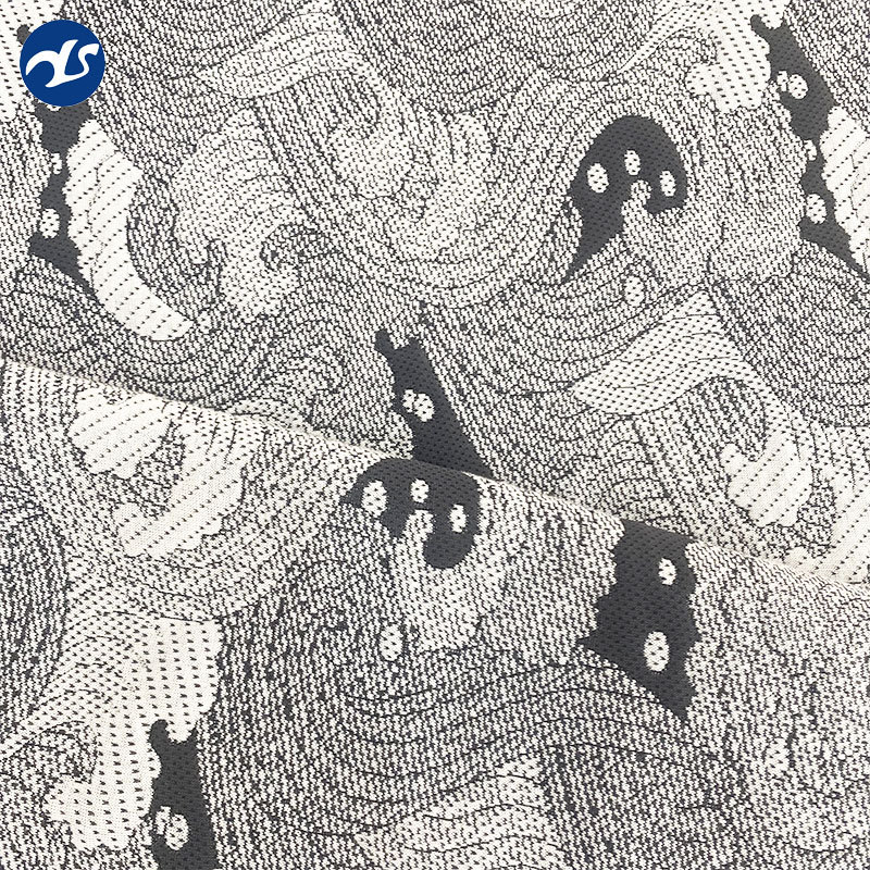 厂家直销 有机棉材料席梦思床垫面料 色织提花空气层