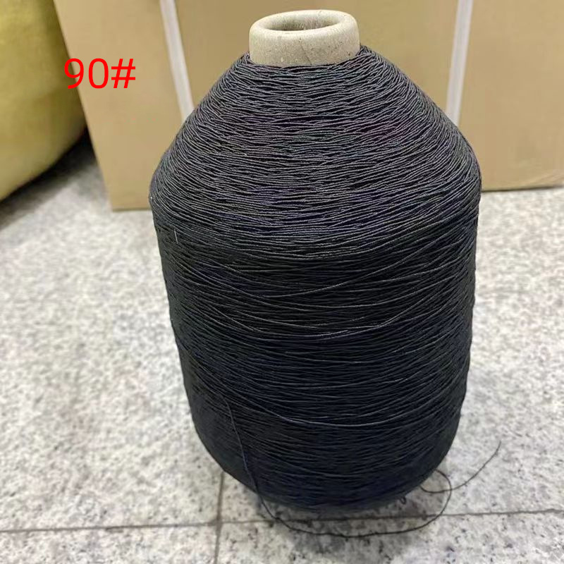 黑白袜子橡筋线涤纶高弹力橡筋线双色手套冰袖松紧线橡筋线原料