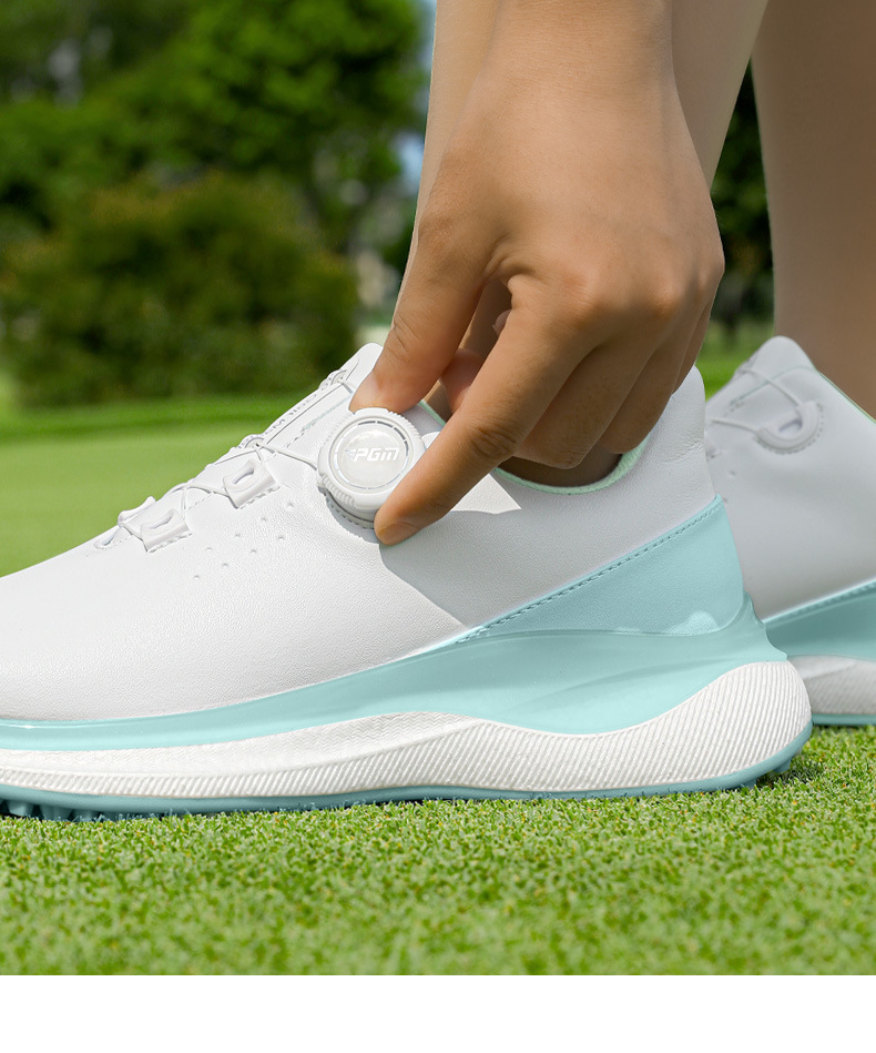 Giày Golf Nữ PGM Chống Thấm Nước Đế Bỏng Ngô Co Giãn Cao Tăng Chiều Cao — Kem muối biển-[Siêu chống nước/Đế giữa bỏng ngô/Giày chống trượt được cấp bằng sáng chế] XZ435, Kem đường bột-[siêu chống thấm nước/đế giữa bỏng ngô/gai chống trượt được cấp bằng sáng chế] XZ435 chi tiết 13