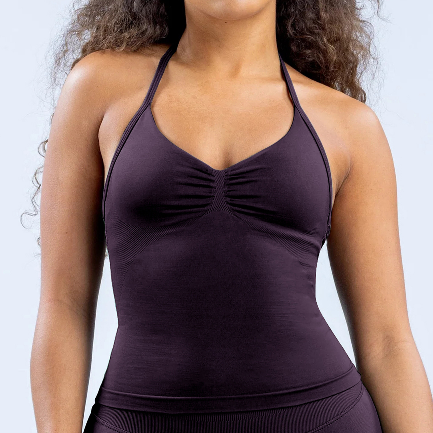 Chaleco halter de yoga sin costuras transfronterizo pantalones de yoga de cadera elásticos altos pantalones de fitness tirantes conjunto de sujetador deportivo