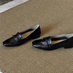 （现货）复古简约设计浅口粗跟软底外穿不累脚休闲百搭通勤女单