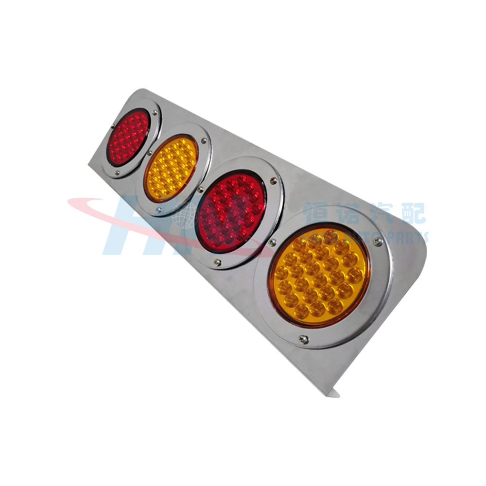 24V MEDIADOS DE-set remolque Grande Cuatro ronda LED luz trasera de freno luz de flash camión cuádruple combinación luz trasera