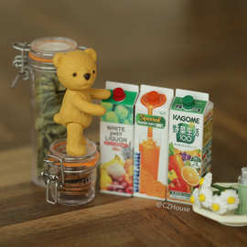 糖小条迷你果汁盒花生酱密封罐香料微缩模型食玩blythe陈郎娃用