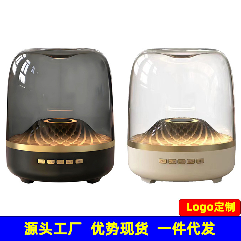 2025 新しいマンハラージサイズ第 5 世代ガラスオーディオカラフルな RGB ライト Bluetooth ギフトスピーカーコンピュータサブウーファー|undefined