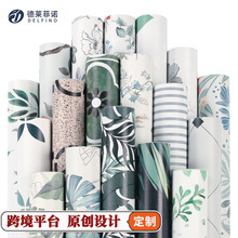 文艺小清新复古壁纸自粘ins风翻新柜子用的贴纸防水防潮自粘墙纸
