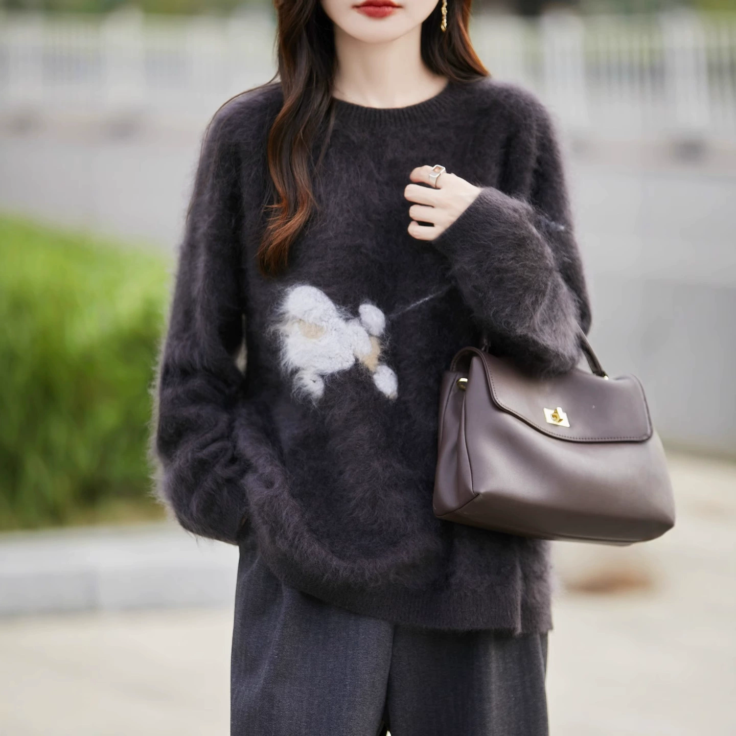 В этом году популярный жилет женский 2024 новый трикотажный воротник с плечами в кашемировом кардигане без рукавов