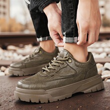 马丁靴男款秋冬季低帮百搭英伦风中帮短靴男士工装靴子休闲运动鞋