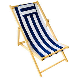 午休实木沙滩椅木质躺椅折叠椅牛津帆布椅户外便携椅陪护椅逍遥椅