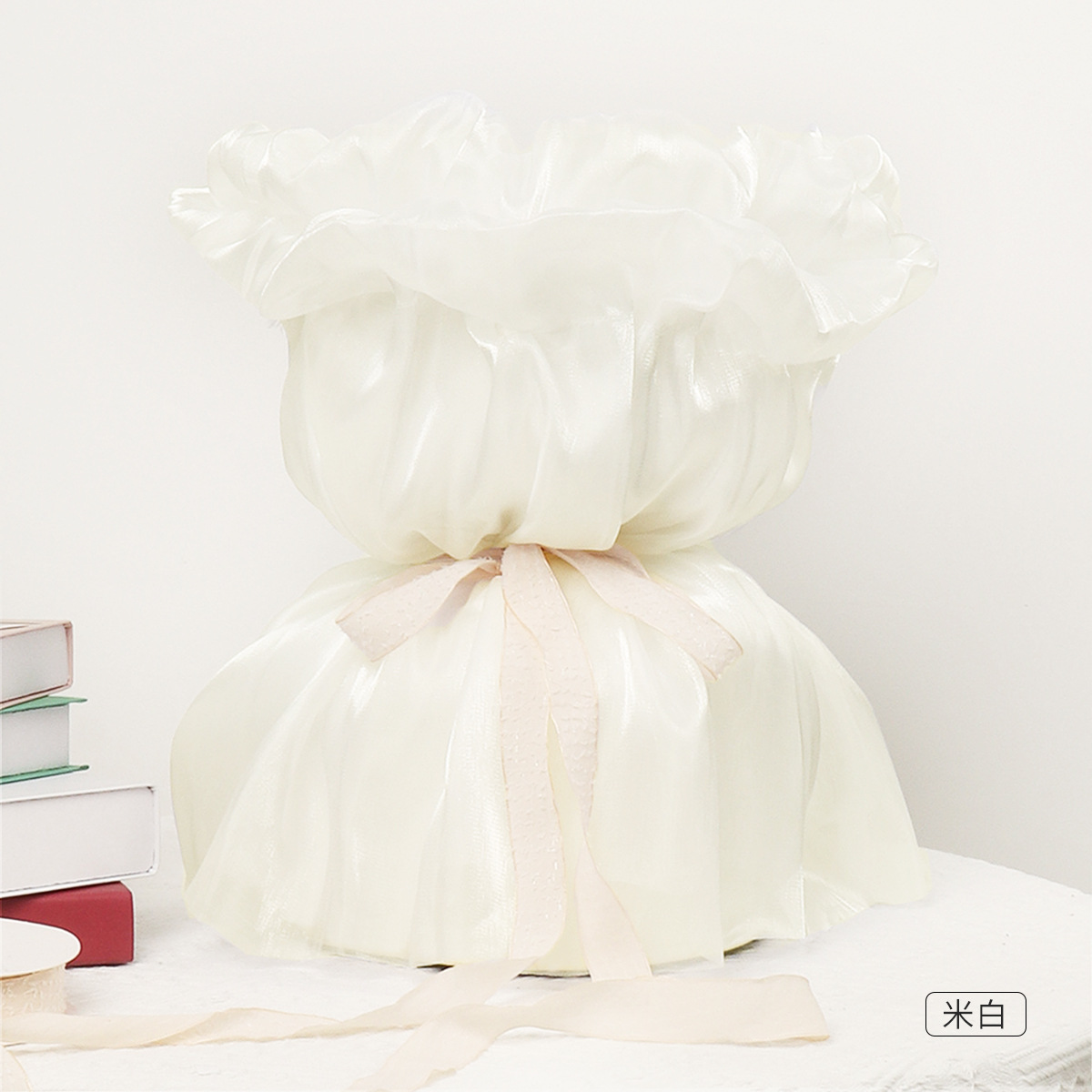 Fábrica de fiesta de flores al por mayor falda de diosa de alta densidad flor de embalaje de malla de hilo florista de color sólido paquete de malla de malla de cortina