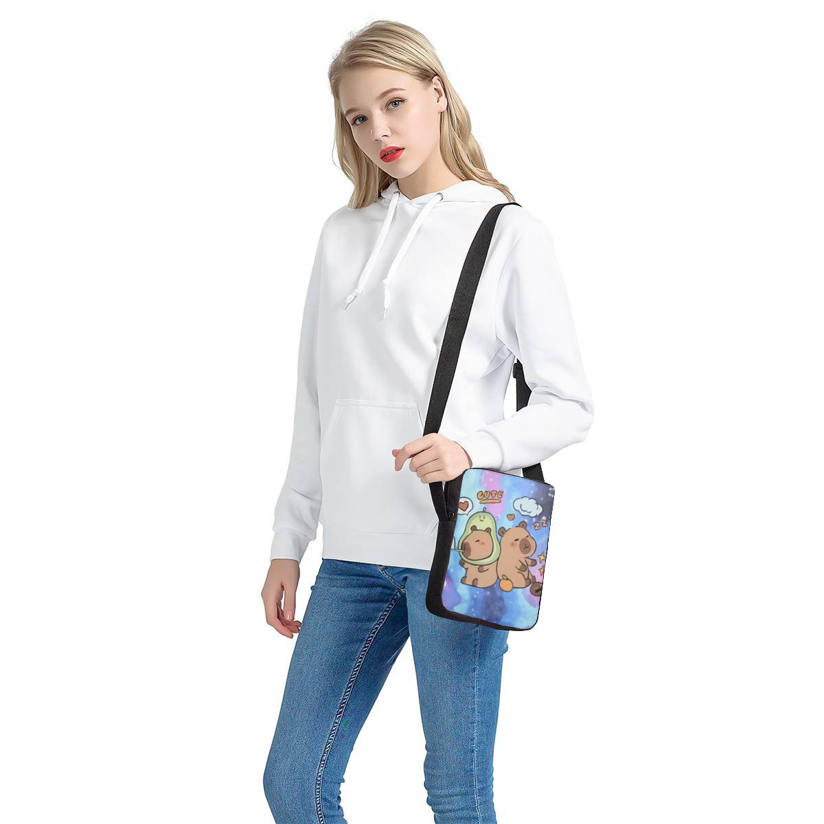 Transfronterizos Kapibara bolsa de hombro de impresión linda bolsa de hombro bolsa de montaña al aire libre bolsa personalizada