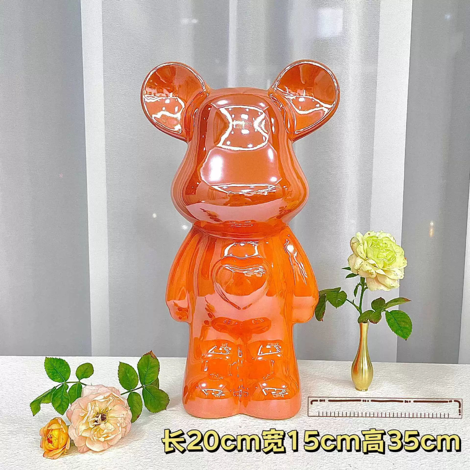 Керамическая фигурка Care Bear, светлая люксовая декорация, глянец, разные размеры и цвета
