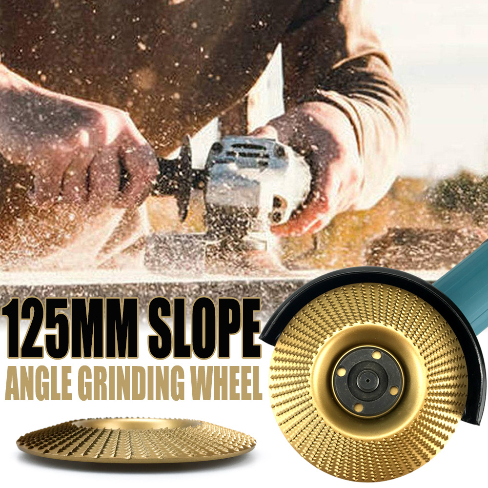 125mm木工角磨盘 木工打磨塑型刺盘 平面斜面抛光轮 木工DIY工具