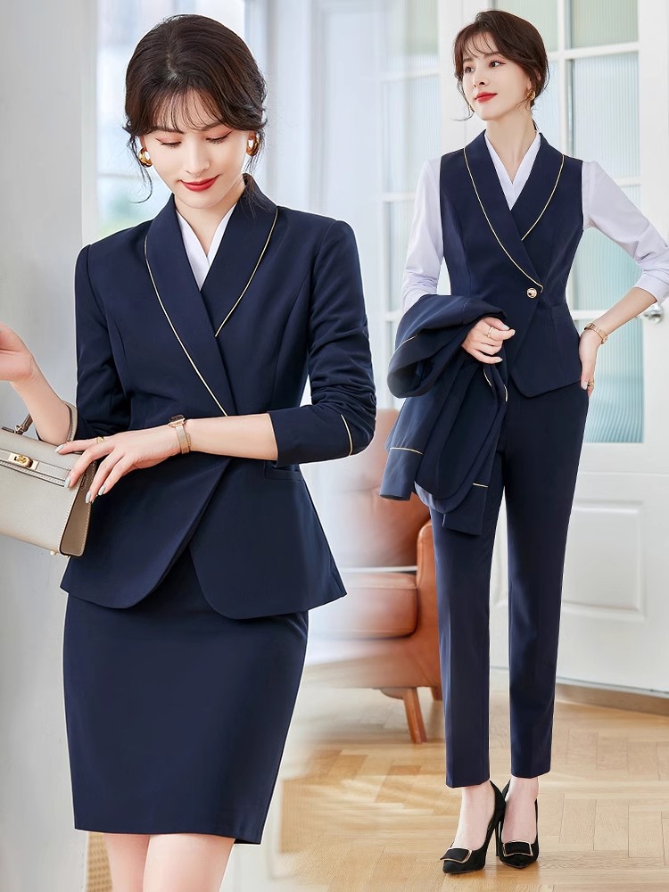 Suit Jacket Women's 2025 New Spring & Fall Suit Woolen Suit Formal Fashion Hotel Capable Business Attire Work Clothes
