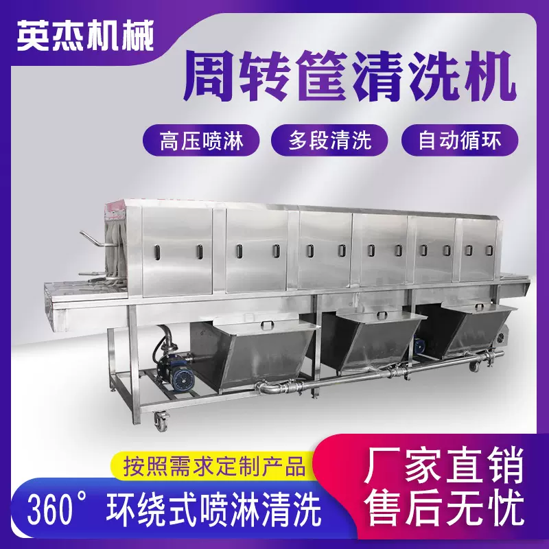 全自动洗箱机洗筐机托盘清洗机物流塑料周转箱单冻盘卡板清洗设备