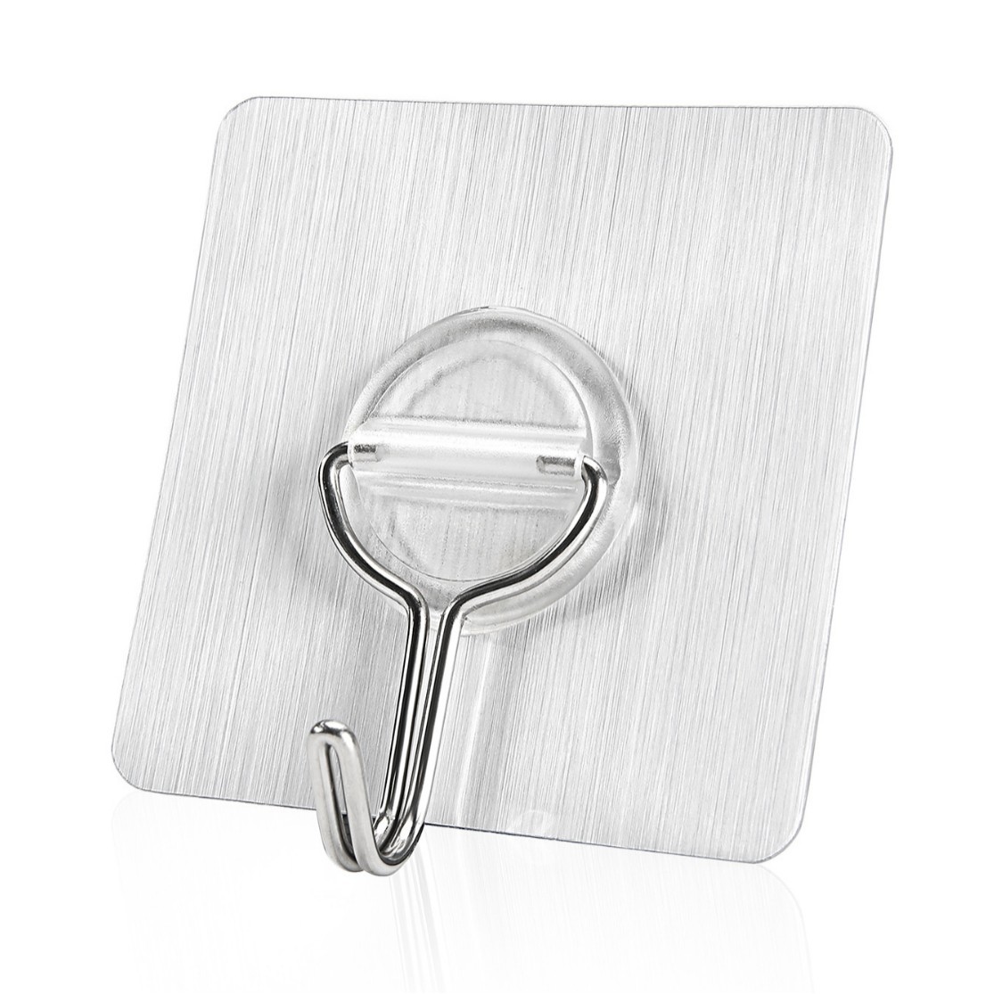 Fuerte gancho pegajoso punzón libre nano pegamento moderno simple suave PVC gancho sin costura 304 gancho de acero inoxidable al por mayor