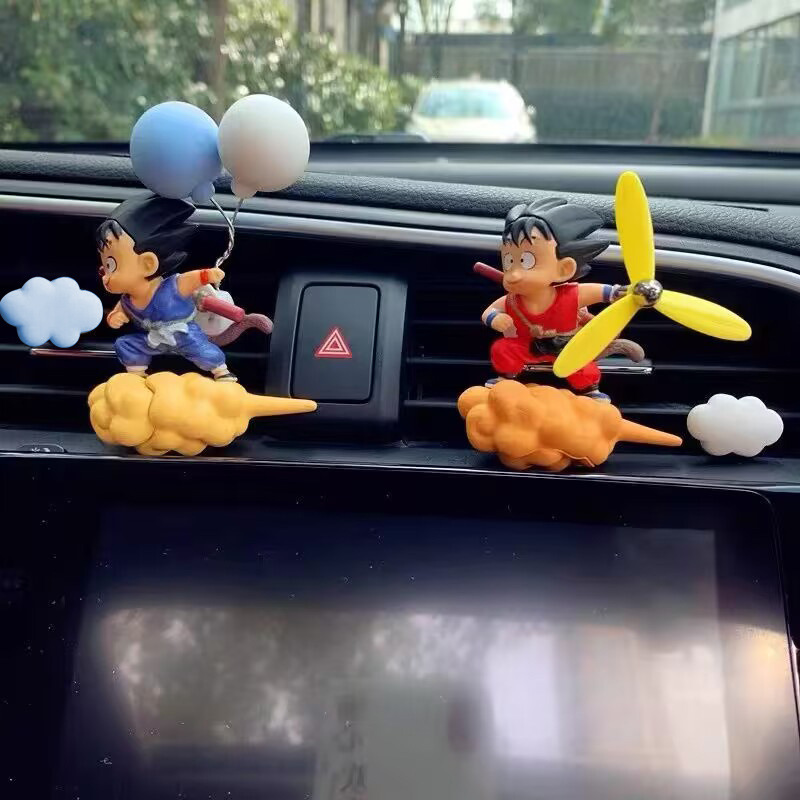 Dragon Ball Flying Wukong Decoración de clip de salida de aire de coche Aromaterapia Decoración de coche de anime lindo Decoración de coche