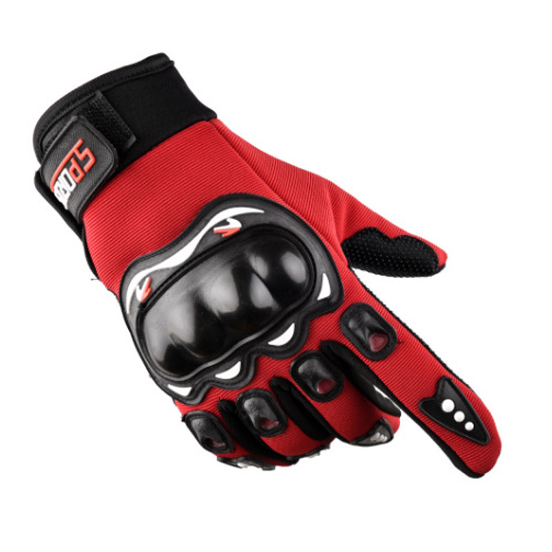 Guantes de articulación protectora de cáscara dura motocicleta deportes al aire libre montar transpirable antideslizante dedo largo dedo completo guantes de motocicleta