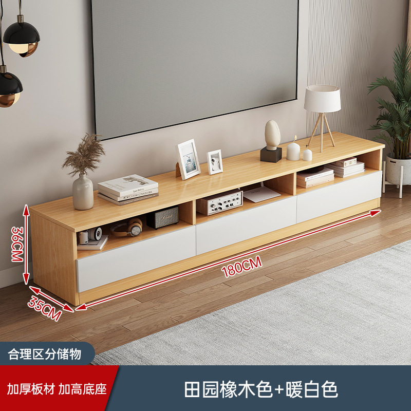 テレビの棚の組み合わせは現代的でシンプルなリビングルームの家庭用原木風収納ロッカーの小型タイプの床置きテレビのキャビネットです。